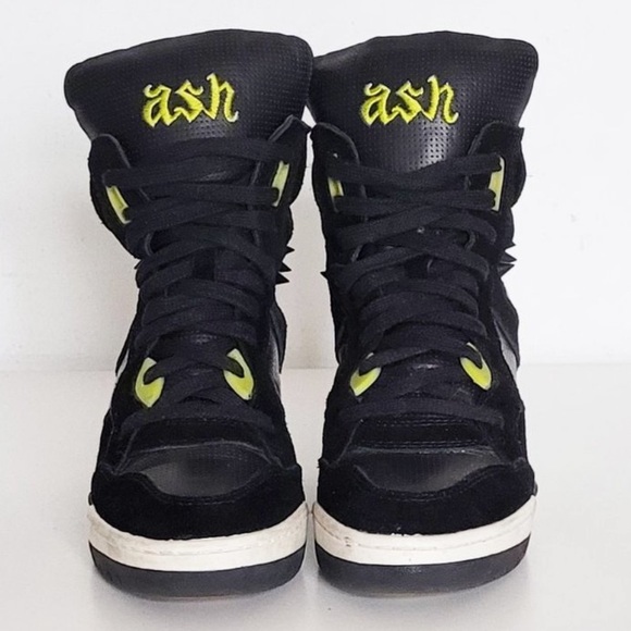 ASH black and neon wedge sneakers - Picture 3 of 6
